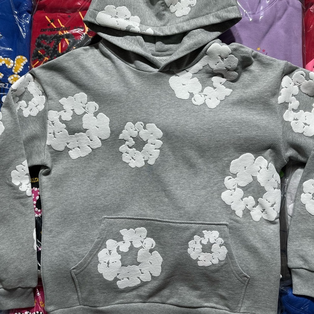 Denim Tears The Cotton Wreath Hoodie βGrayβ - Picture 3 of 9